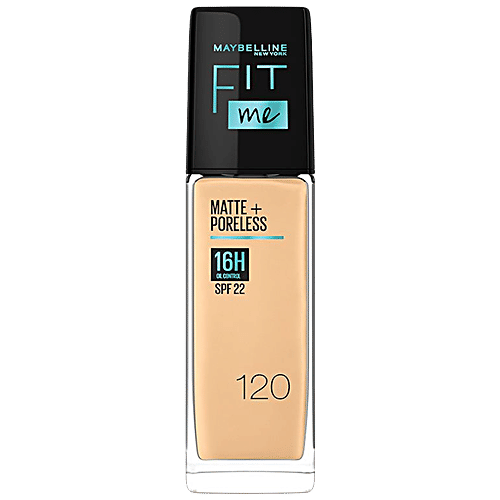 Maybelline New York Fit Me Matte + Poreless Liquid Foundation, 30 ml 120 Classic Ivory Super Blendable, Natural Matte Finish