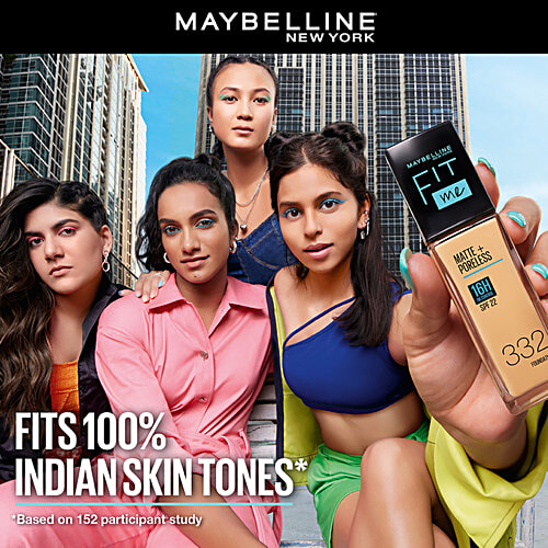 Maybelline New York Fit Me Matte+Poreless Liquid Foundation, 30 ml 220 Natural Beige Super Blendable, Natural Matte Finish