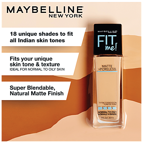 Maybelline New York Fit Me Matte+Poreless Liquid Foundation, 30 ml 238 Rich Tan 