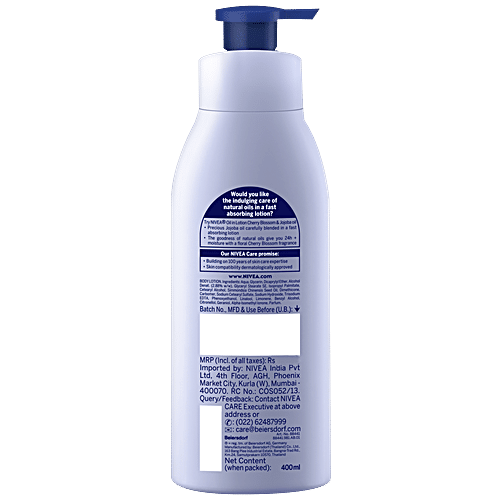 Nivea Oil in Lotion - Cherry Blossom & Jojoba Oil, 400 ml  