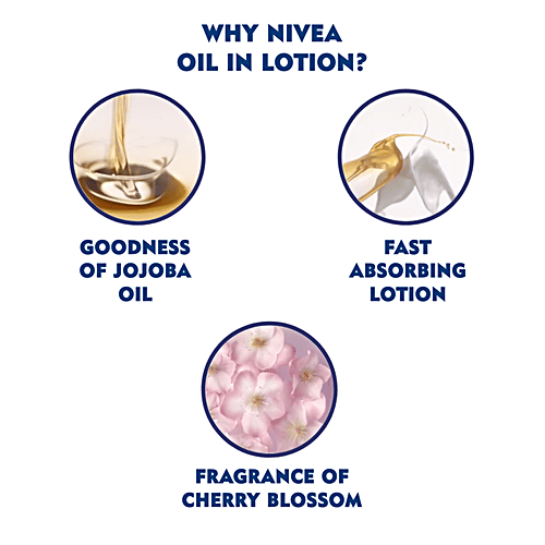 Nivea Oil in Lotion - Cherry Blossom & Jojoba Oil, 400 ml  