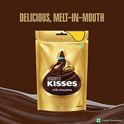 Hershey's Kisses Milk Chocolate, 36 g  Melt-In-Mouth Chocolates, Individually Wrapped
