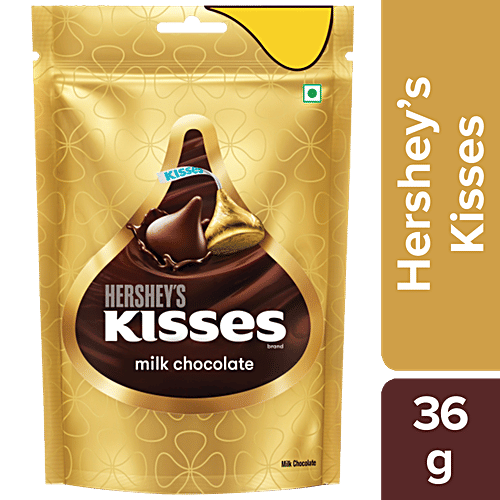 Hershey's Kisses Milk Chocolate, 36 g  Melt-In-Mouth Chocolates, Individually Wrapped