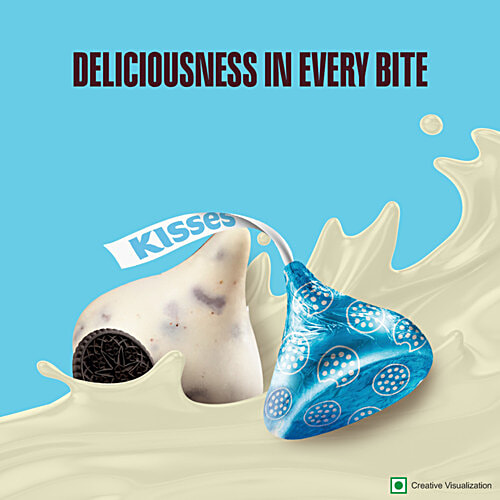 Hershey's Kisses Cookies 'N' Creme Chocolate, 100.8 g  Melt-In-Mouth Delights, Individually Wrapped