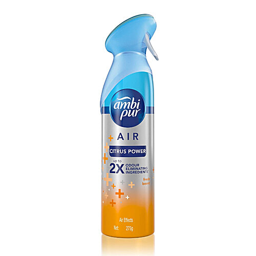 Ambipur Fresh Boost Air Freshener Spray - Citrus Power, 275 g  Upto 2X Odour Eliminating Ingredients