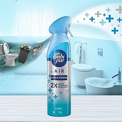 Ambipur Toilet Fresh Air Freshener Spray - Citrus Power, 275 g  Upto 2X Odour Eliminating Ingredients