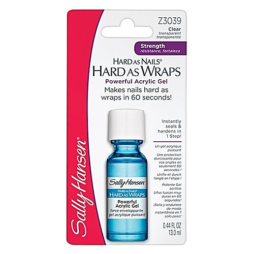 Sally Hansen Hard As Nails Hard As Wraps Nail Hardener, 13 ml  Instantly Seals & Hardens in 1 Step