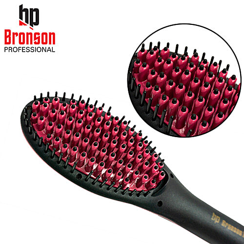 Bronson professional Simply Straight/Straight Artifact Ceramic Hair Straight Brush - Colour May Vary, 1 pc  Ceramic Coated Bristles