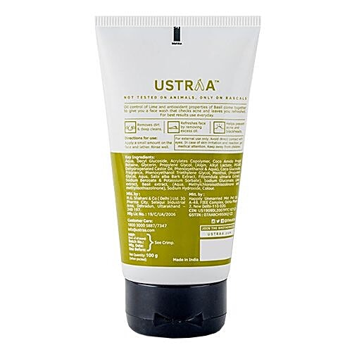 Ustraa Face Wash - Oily Skin, 100 g  Sulphate & Paraben Free
