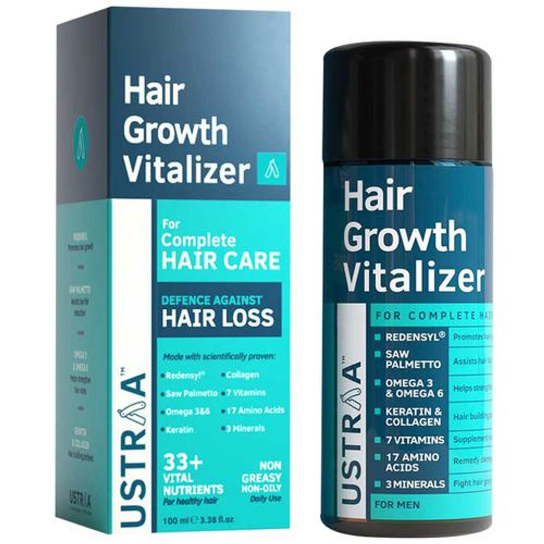 Ustraa Hair Growth Vitalizer - Complete Hair Care & Hair Loss Defence, For Men, 100 ml 