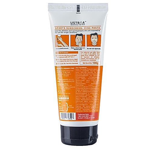Ustraa Sports Sunscreen - SPF 50 Pa++, 100 g  Sulphate & Paraben Free