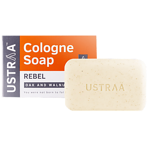 Ustraa Rebel Cologne Soap With Oak & Walnut, 375 g (125 g x 3 N) Sulphate & Paraben Free