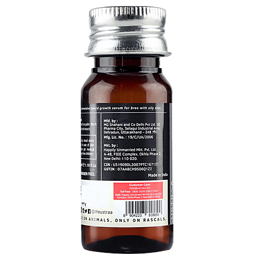 Ustraa Beard Growth Serum - For Oily Skin, Nourishing, For Men, 35 ml  Oil-Free Formulation