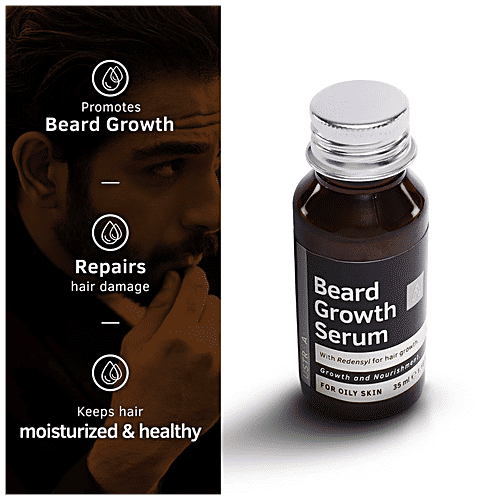Ustraa Beard Growth Serum - For Oily Skin, Nourishing, For Men, 35 ml  Oil-Free Formulation