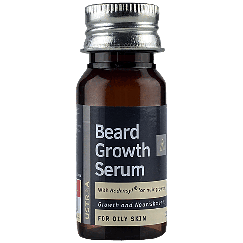 Ustraa Beard Growth Serum - For Oily Skin, Nourishing, For Men, 35 ml  Oil-Free Formulation
