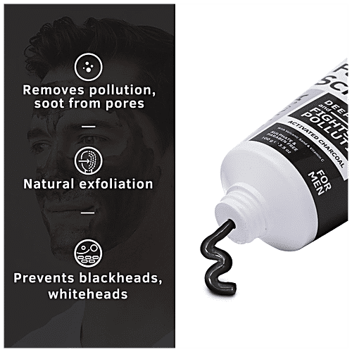 Buy Ustraa Face Scrub Anti Pollutant, With Activated Charcoal, For