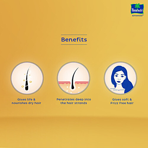 Parachute Advansed Ayurvedic Warming Coconut Hot Hair Oil - For Dryness Repair, Aids Hair Growth, Natural Ayurvedic Ingredients, 400 ml (Get 90 ml Oil Free) Natural Ayurvedic Ingredients