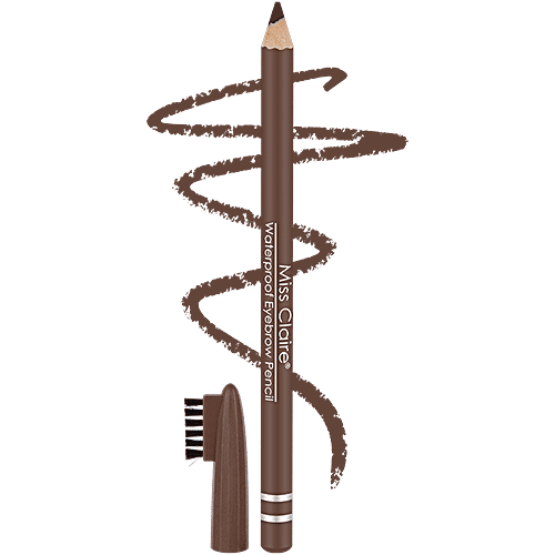 Miss Claire Waterproof Eyebrow Pencil, 1 pc 02 Dark Brown Smooth, Rich & Smudge Resistant