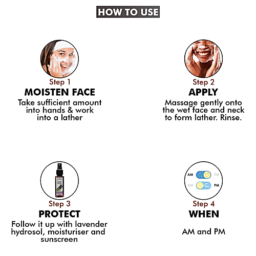 Inatur Face Cleanser - Karpooradi, For Oily, Normal & Combination Skin, Sulphate & Paraben Free, 100 ml Sulphate & Paraben Free