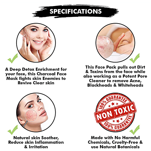 Inatur Charcoal Face Mask, 125 g