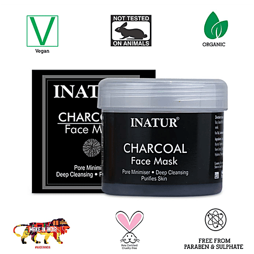 Inatur Charcoal Face Mask, 125 g