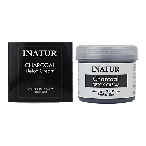 INATUR  Charcoal Detox Over Night Repair Face Cream, 125 g  