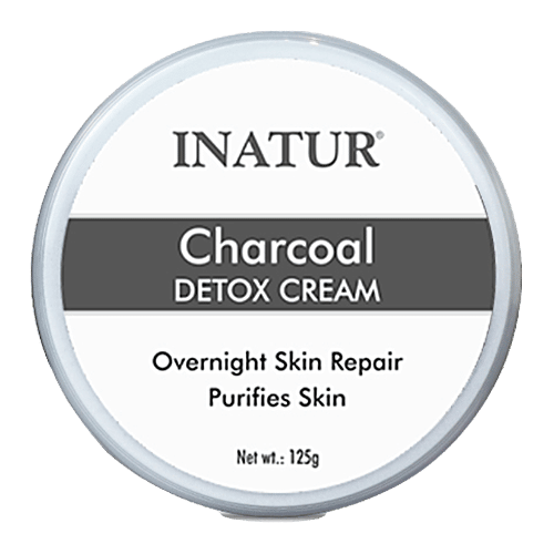 INATUR  Charcoal Detox Over Night Repair Face Cream, 125 g  