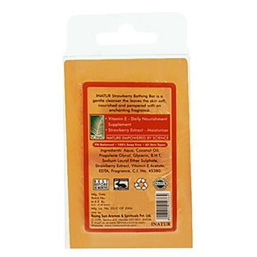 INATUR  Strawberry Bathing Soap, 100 g  