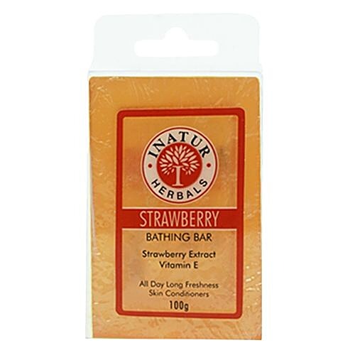 INATUR  Strawberry Bathing Soap, 100 g  