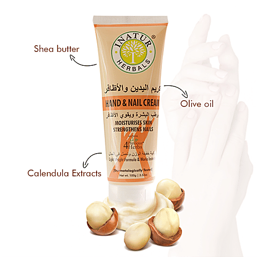 Buy INATUR Hand & Nail Cream 4 Precious Herbs Online at Best Price of