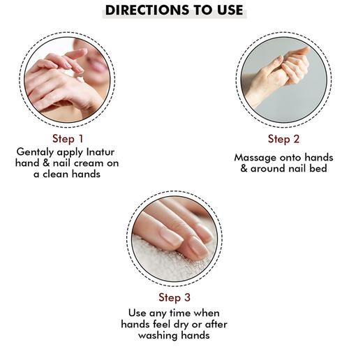INATUR  Hand & Nail Cream - 4 Precious Herbs, 100 ml  Moisturise Skin & Strengthens Nails