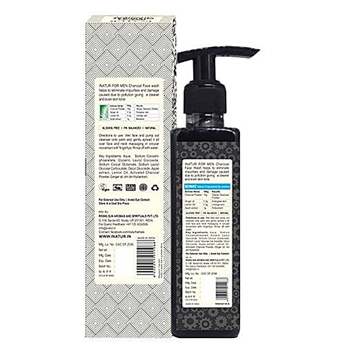 INATUR  Men Charcoal Face Wash, 200 ml  