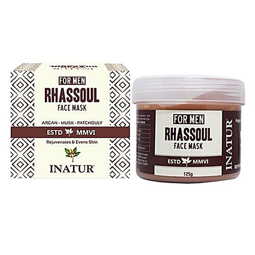 INATUR  Men Rhassoul Face Mask, 125 g  