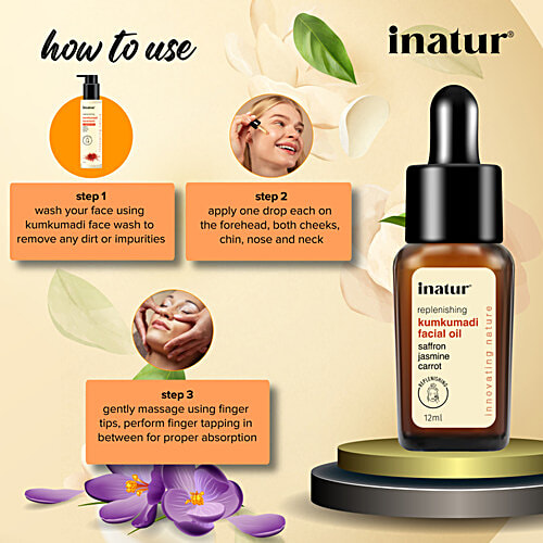 Inatur Kumkumadi Ayurvedic Facial Oil, 12 ml  Organic