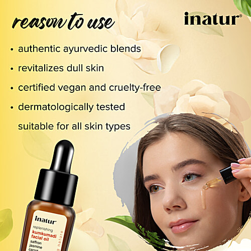 Inatur Kumkumadi Ayurvedic Facial Oil, 12 ml  Organic