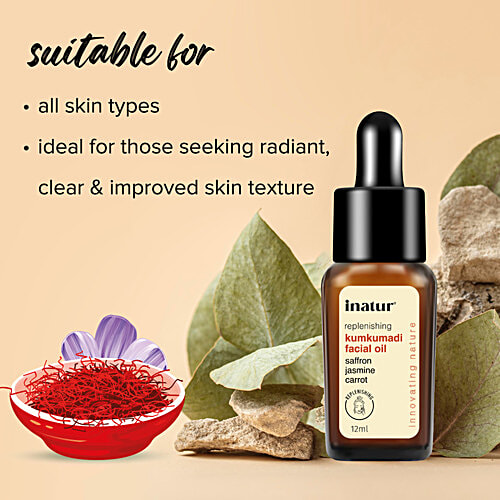 Inatur Kumkumadi Ayurvedic Facial Oil, 12 ml  Organic