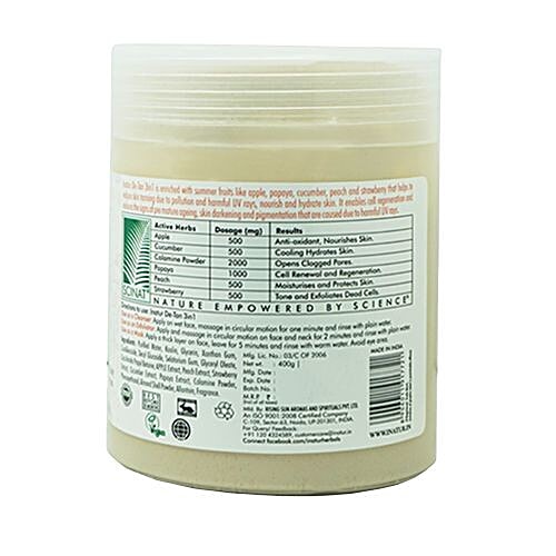 INATUR  De-Tan 3 In 1 Face Cream, 400 g  