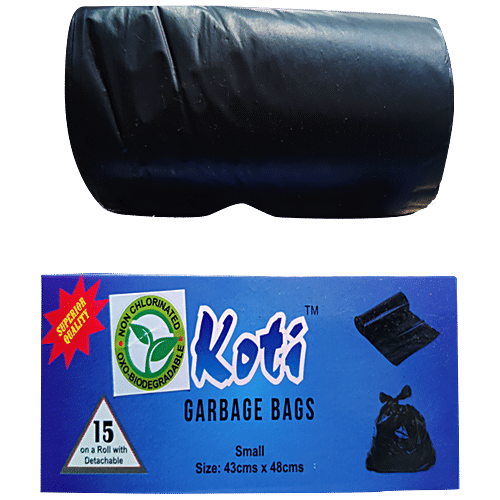 Koti Oxo-Biodegradable Garbage Bag Roll - Small, 15 pcs