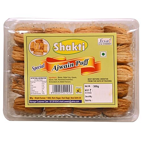 Shakti Snacks - Ajwain Puff, 300 g Jar 
