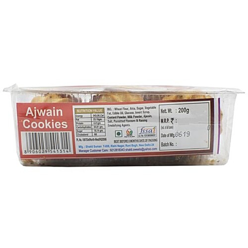 Shakti Ajwain Cookies, 200 g Tray 
