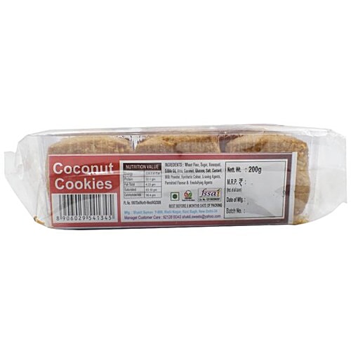 Shakti Coconut Laccha Cookies, 200 g Tray 