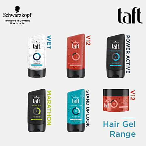 Schwarzkopf Taft Wet Styling Gel, 150 ml No Stickiness, No Residue