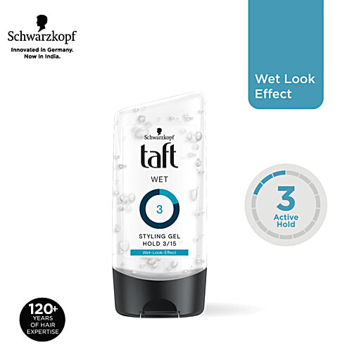 Schwarzkopf Taft Wet Styling Gel, 150 ml No Stickiness, No Residue