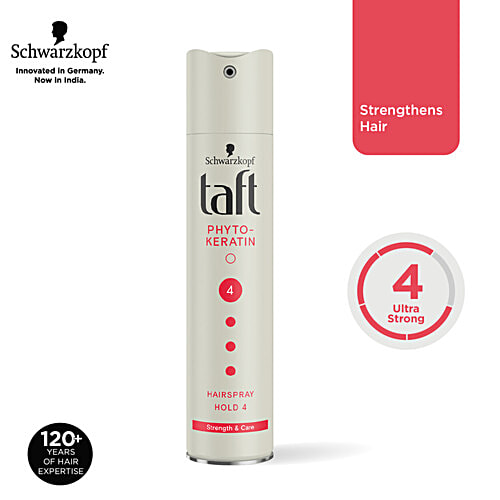 Schwarzkopf Taft Phyto-Keratin Hairspray - Hold 4, 250 ml All Weather Proof