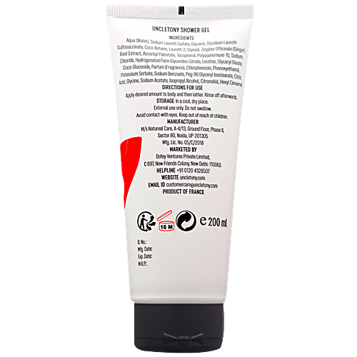 Uncle Tony Shower Gel - For Men, Woody Mandarin, 200 ml  