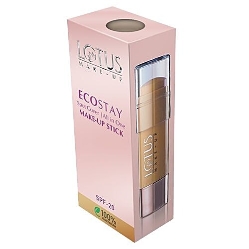 Lotus Makeup Ecostay Spot Cover All In One Make-Up Stick SPF 20, 6.5 g Rich Shell 