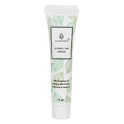 Glamveda Glow D - Tan Cream, Free from Parabens, Harmful Chemicals, 15 g  Free from Parabens, Harmful Chemicals