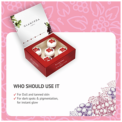 Glamveda Red Wine Advance Anti Ageing Facial Kit, 110 g  