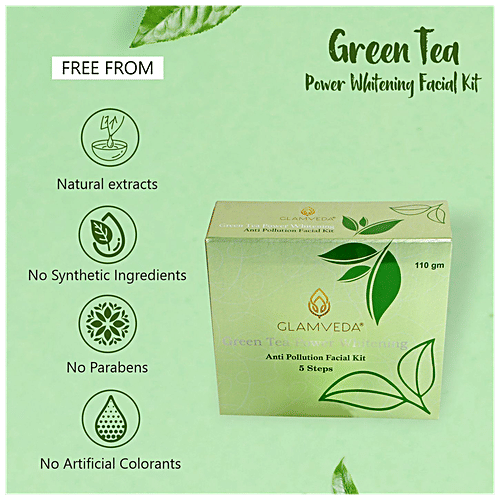 Glamveda Green Tea Facial Kit, 110 g  