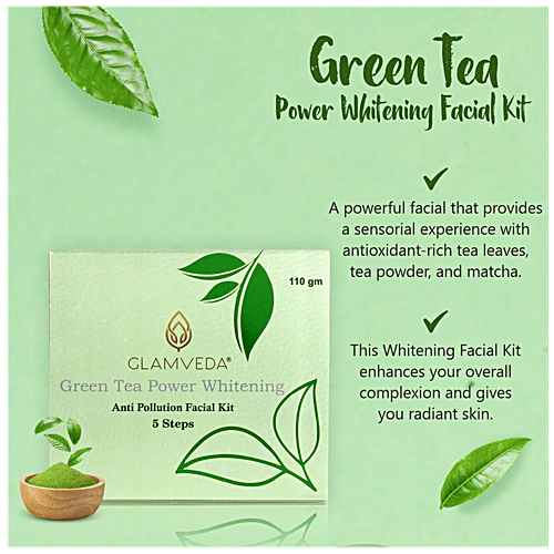Glamveda Green Tea Facial Kit, 110 g  